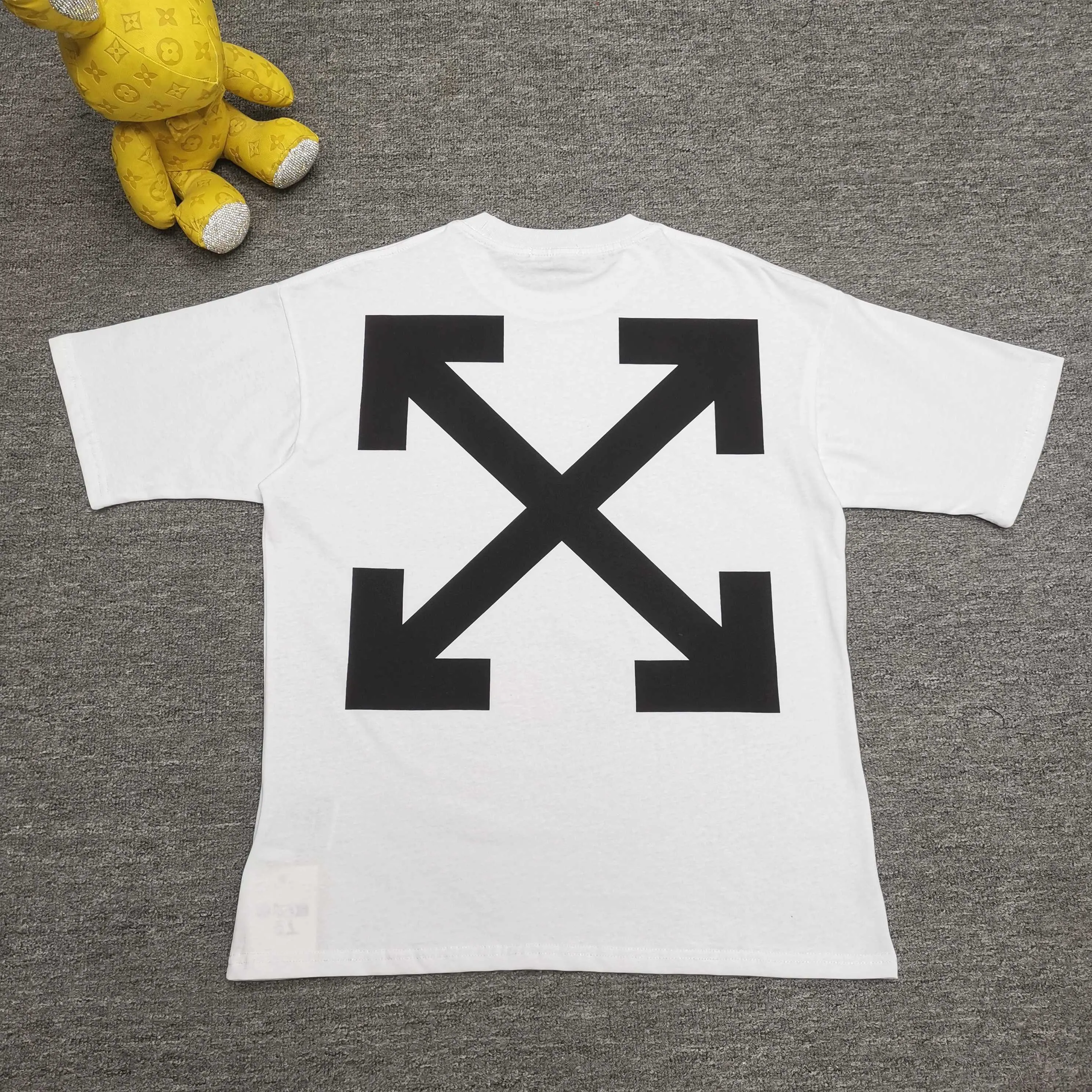 Top version ❤️off white new loose version short-sleeved T-shirt Size: S M L XL Color: washed black P240